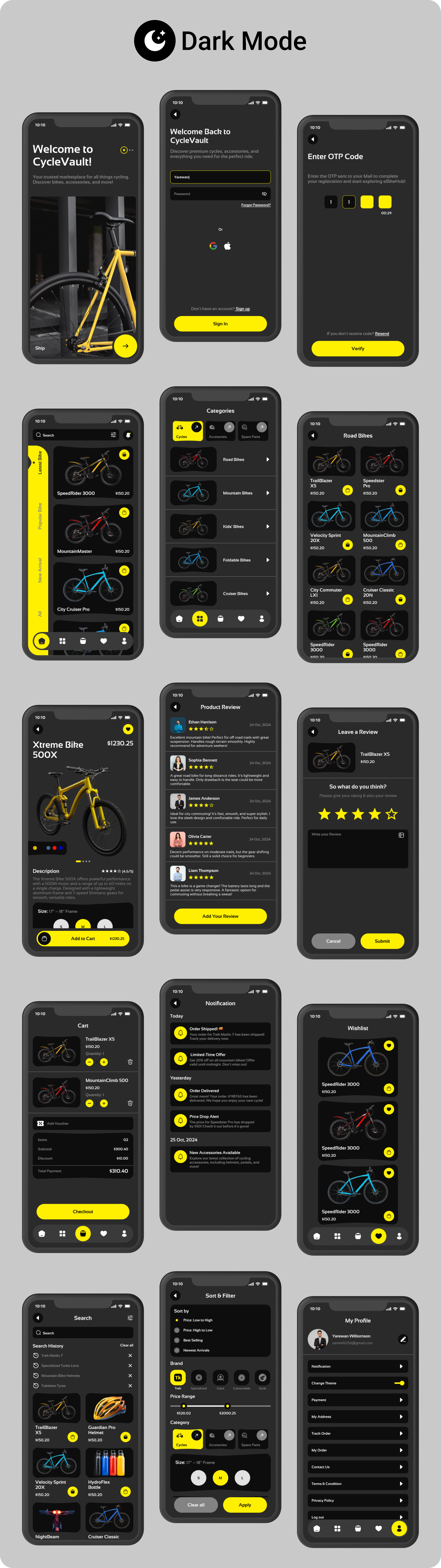 Dark App Screenshots